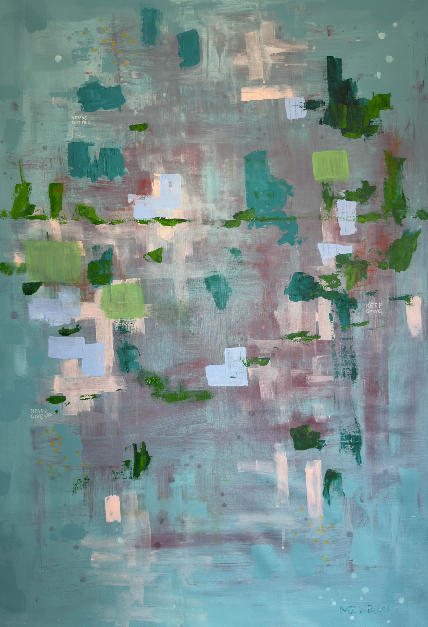 Resurgence artwork by Mz Lew. Abstract seascape.