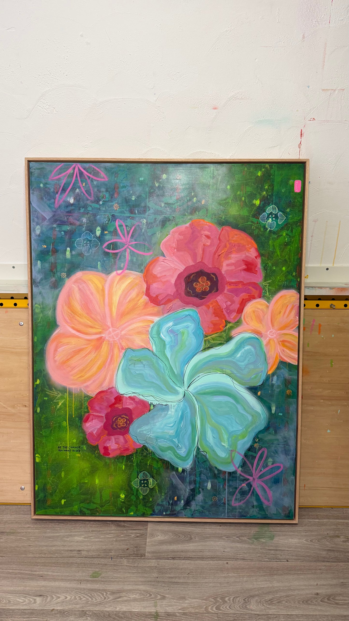 'FLWR Matrix II' - Original canvas artwork by MZ LEW