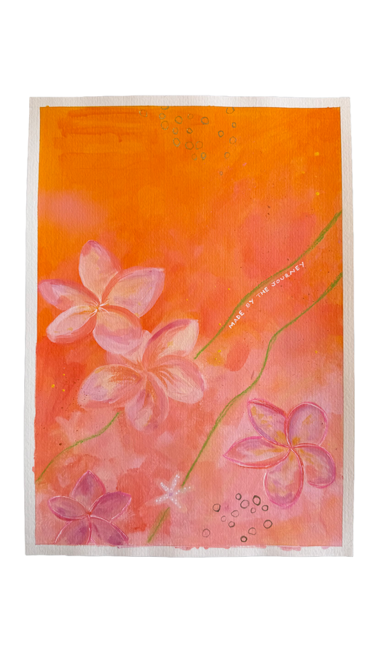 'Summer Reflecting' - Original paper artwork by MZ LEW (diptych)