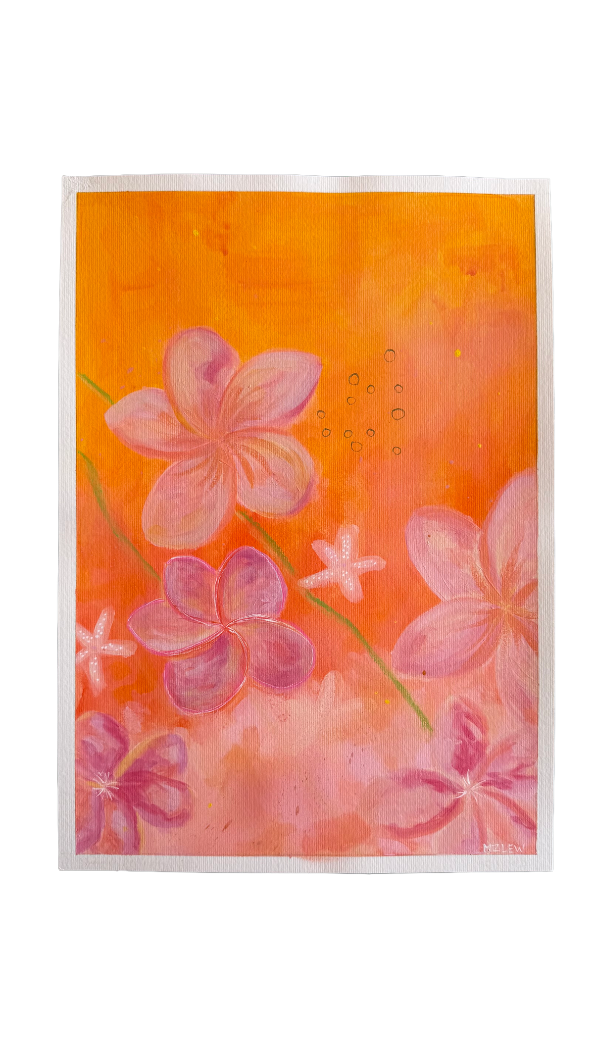 'Summer Reflecting' - Original paper artwork by MZ LEW (diptych)