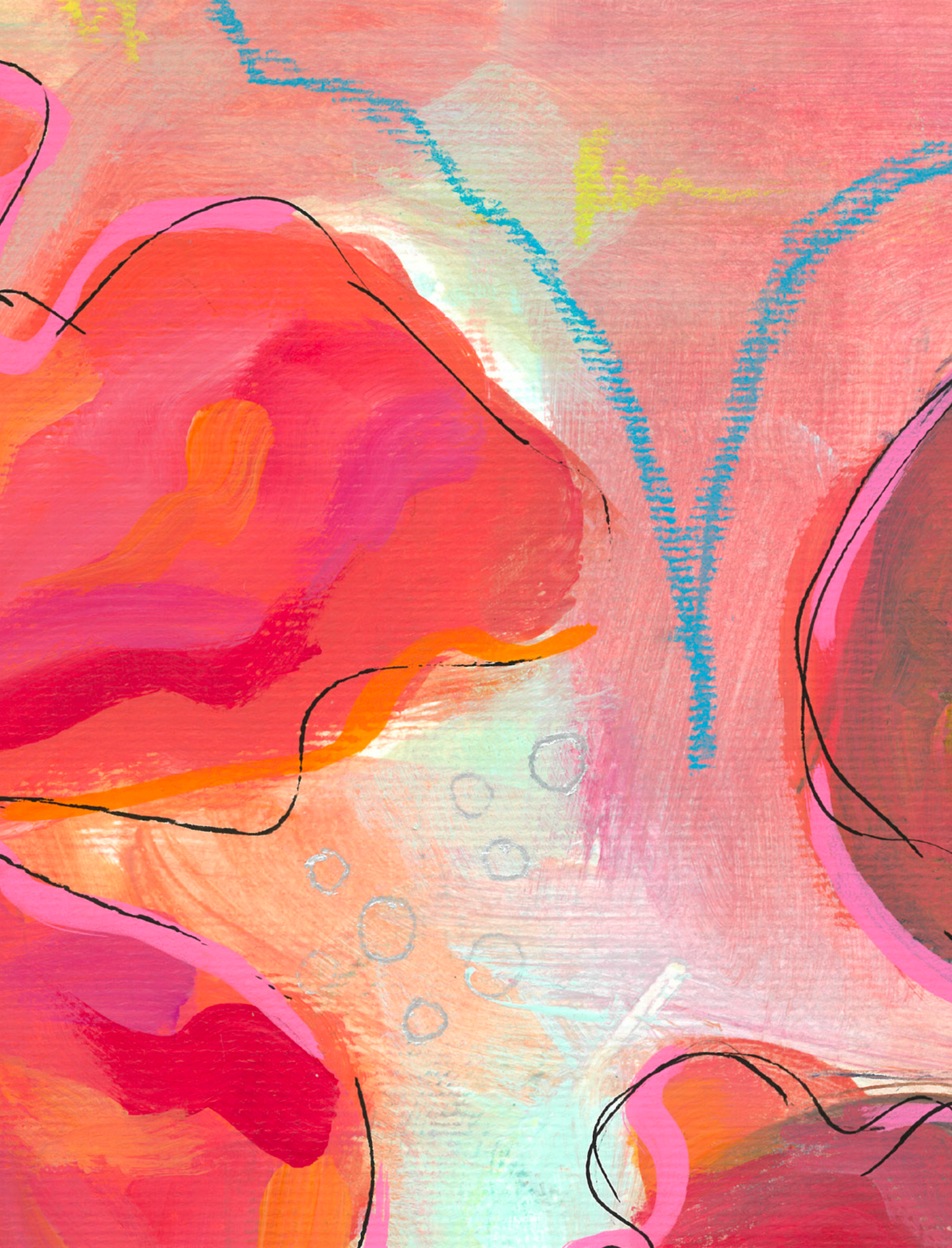 Through Cloud + Light | Abstract Floral Unframed Print