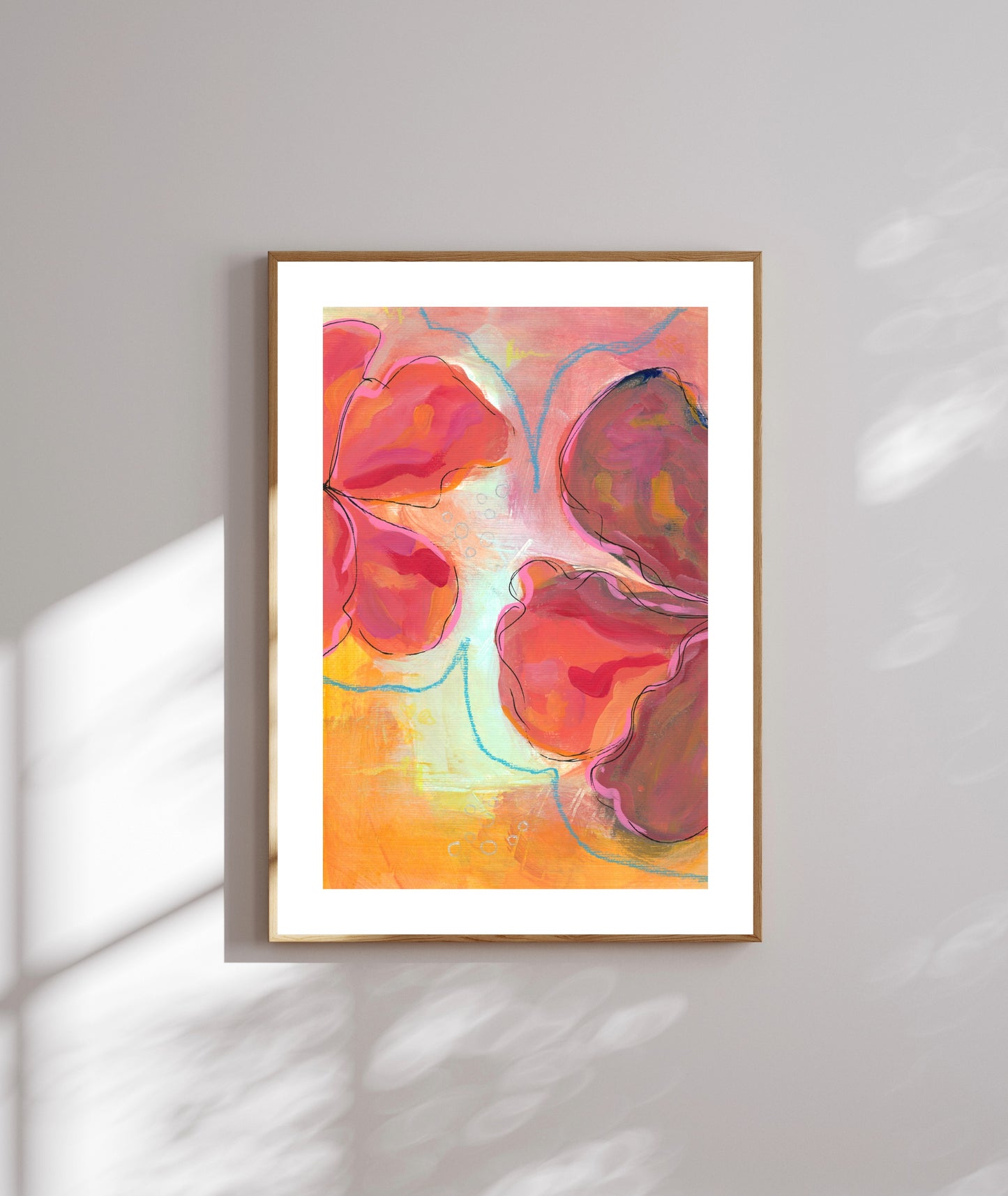 Through Cloud + Light | Abstract Floral Unframed Print