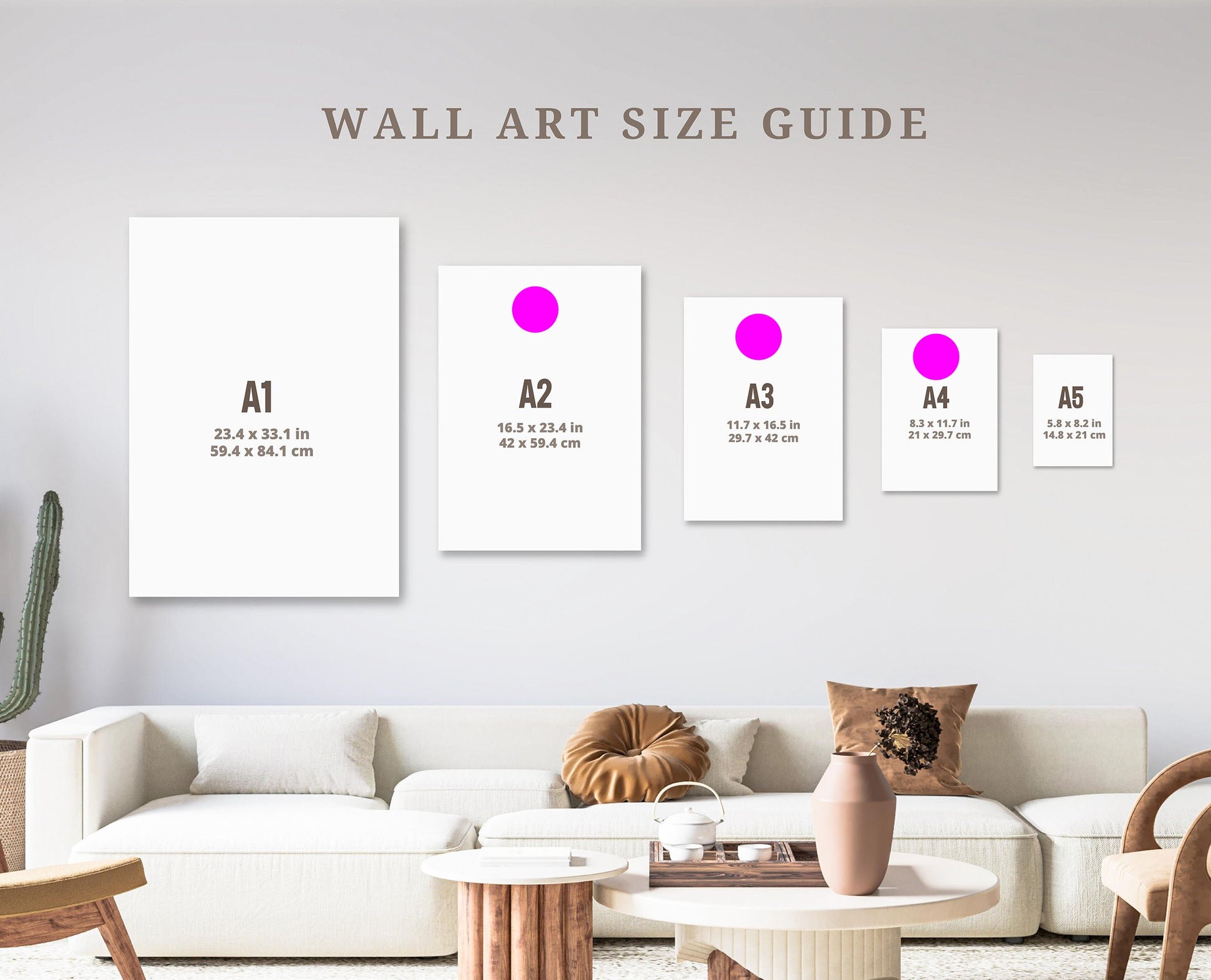 Wall Art Size Guide for Mz Lew Art