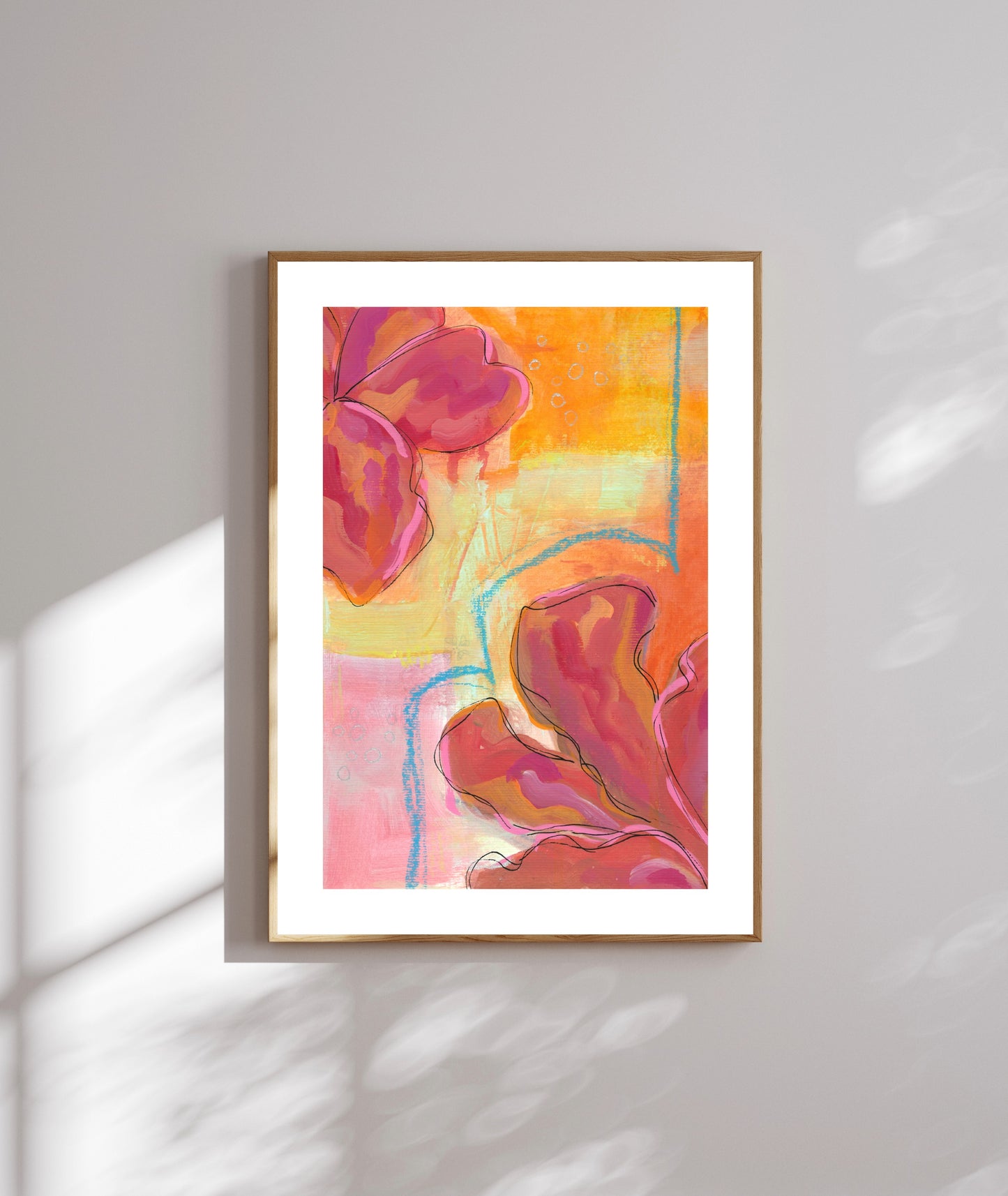 When Horizons Sleep | Abstract Floral Unframed Print